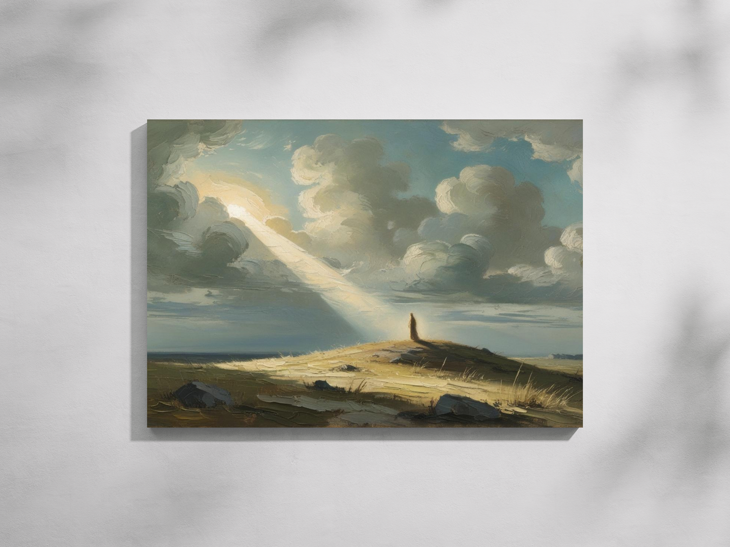 A Lone Prayer Canvas Painting